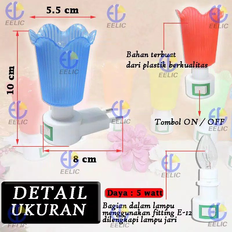 Lampu Tidur Dinding Bohlam Cabe / Praktis Langsung Pakai