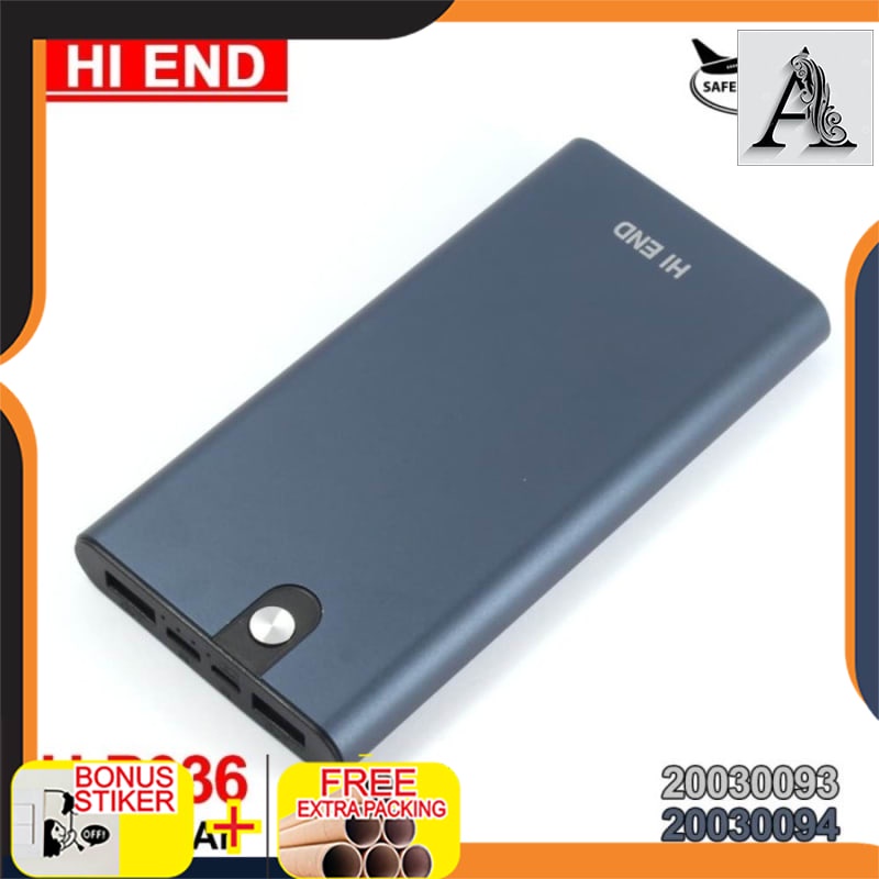 

Terlaris POWERBANK SLIM 10000mAh QUICK CHARGING POWER BANK HE ORIGINAL H-P036