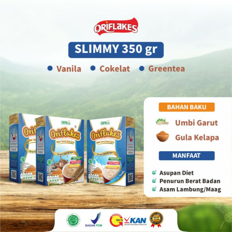 Oriflakes Sereal Umbi Garut 350 Gram All Varian-Gastro-Original-Low IG-Slim