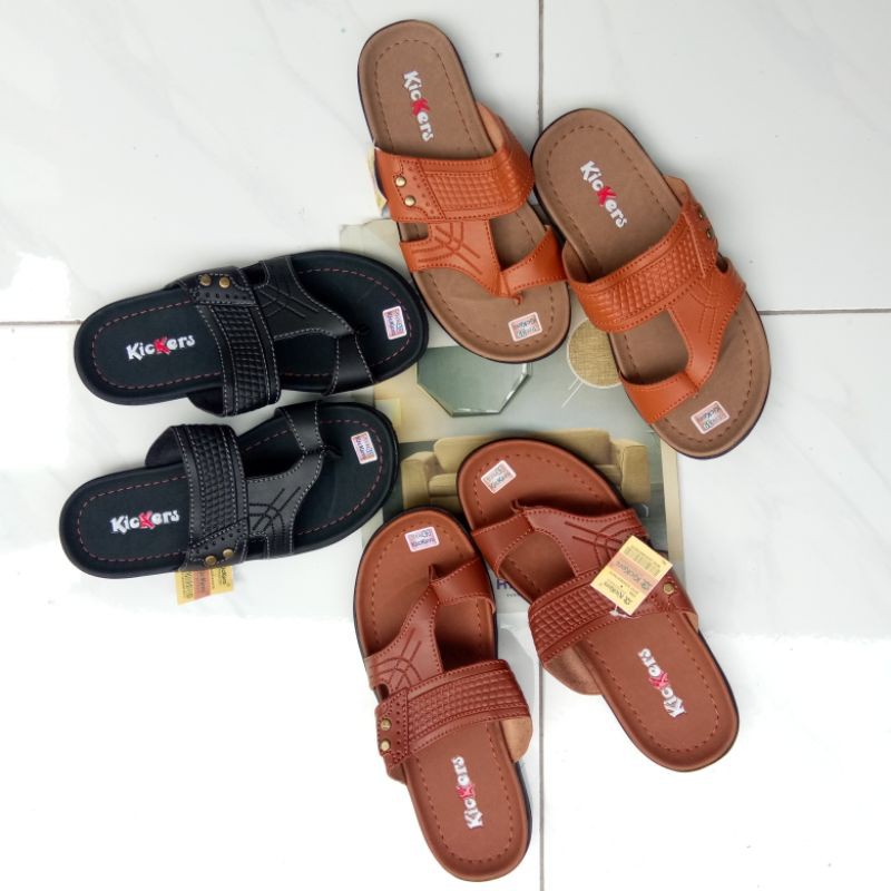 Sandal Pria Kekinian Terbaru Japit Selop Kulit