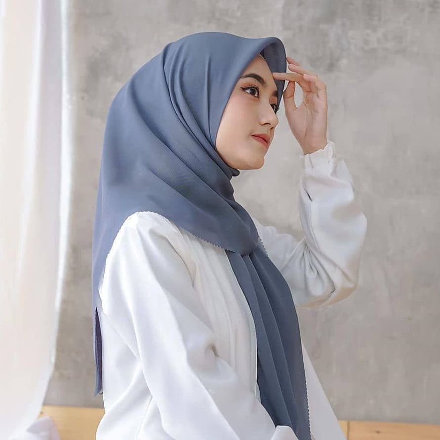 Kerudung Segiempat Bella Lasercut PollyCotton Hijab Segi Empat Bella Jilbab Bella Termurah Nayla Hijab