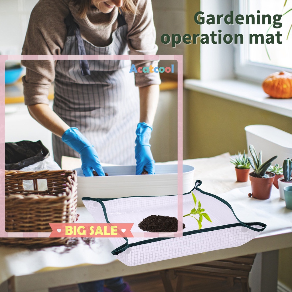 Foldable Gardening Potting Mat - Waterproof Dust Proof Square Repotting Mat