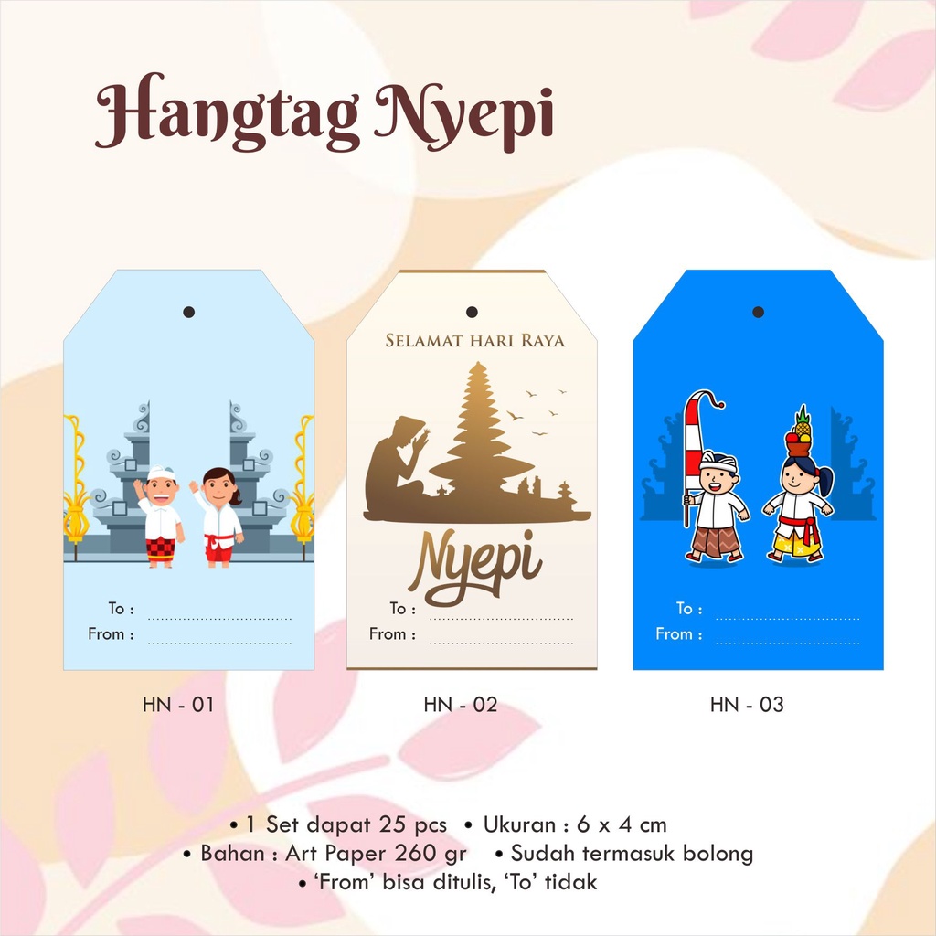 

[25 pcs] Hangtag Nyepi / Price Tag / Label Nyepi