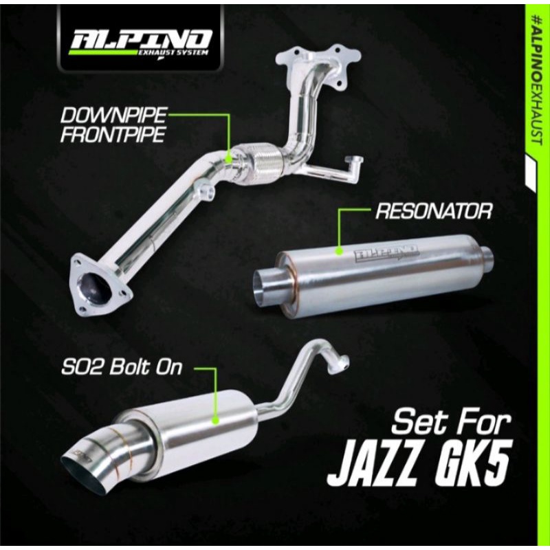 knalpot alpino Fulset honda jaz gk5 ALpino exhaust S02 kering