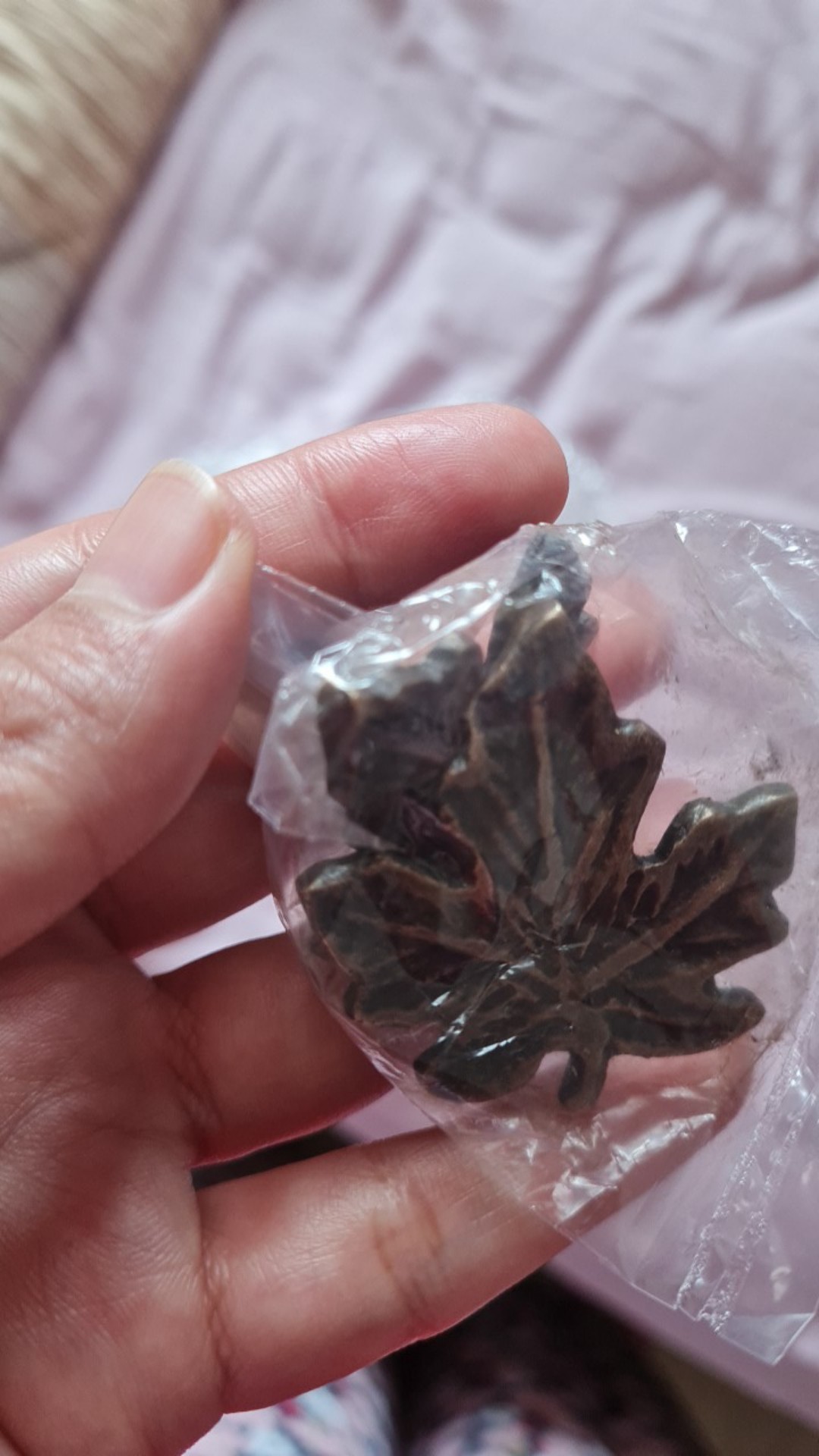 Knob Laci Cabinet / Tarikan Laci / Gagang Lemari Kuningan Antik Motif Daun