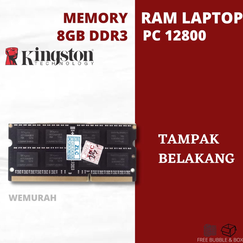 Memory RAM 4GB DDR3 PC 12800 - RAM Longdimm/Komputer/PC - RAM Sodimm/Laptop/NB