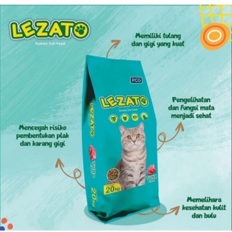 EKSPEDISI MAKANAN KUCING LEZATO 20KG TUNA