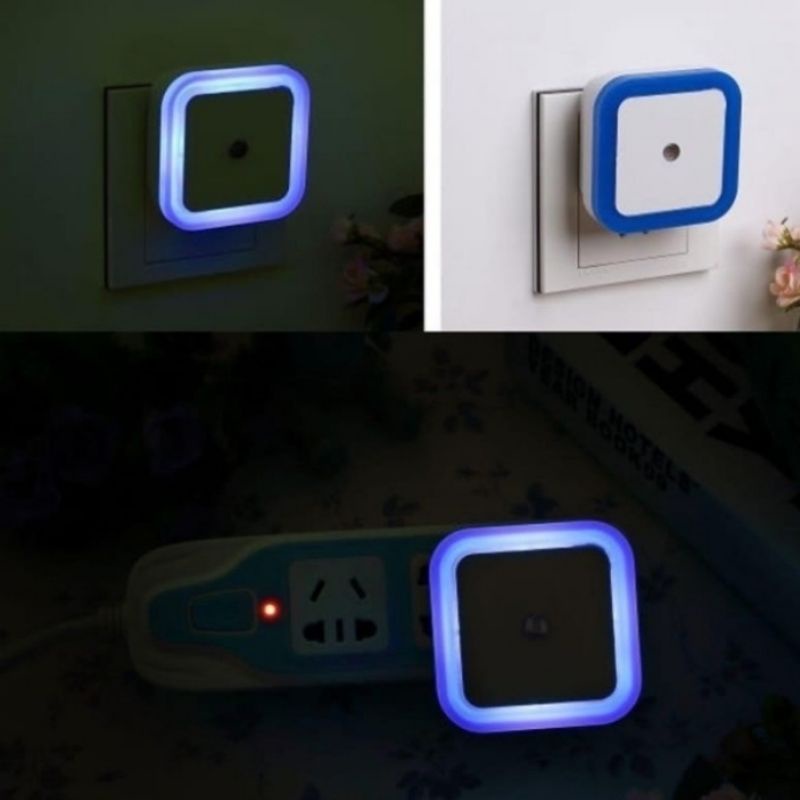 Lampu Tidur Led Persegi Sensor Otomatis Nihgt Lamp Mini Dekorasi Kamar Tidur