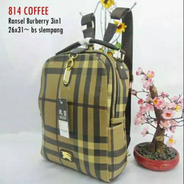 Tas ransel Burberry 3 in 1 bisa muat laptop