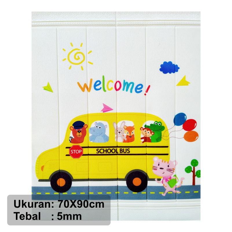 Wallpaper 3D Brickfoam Motif Karakter Ukuran 70X90Cm Wallfoam Tebal 5MM Wallpaper Dinding Anak GOSHOP88