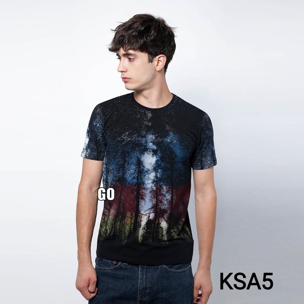 gof KSA CRESSIDA KAOS Pakaian Pria Atasan Kaos Oblong Casual Santai Slimfit Lengan Pendek Original