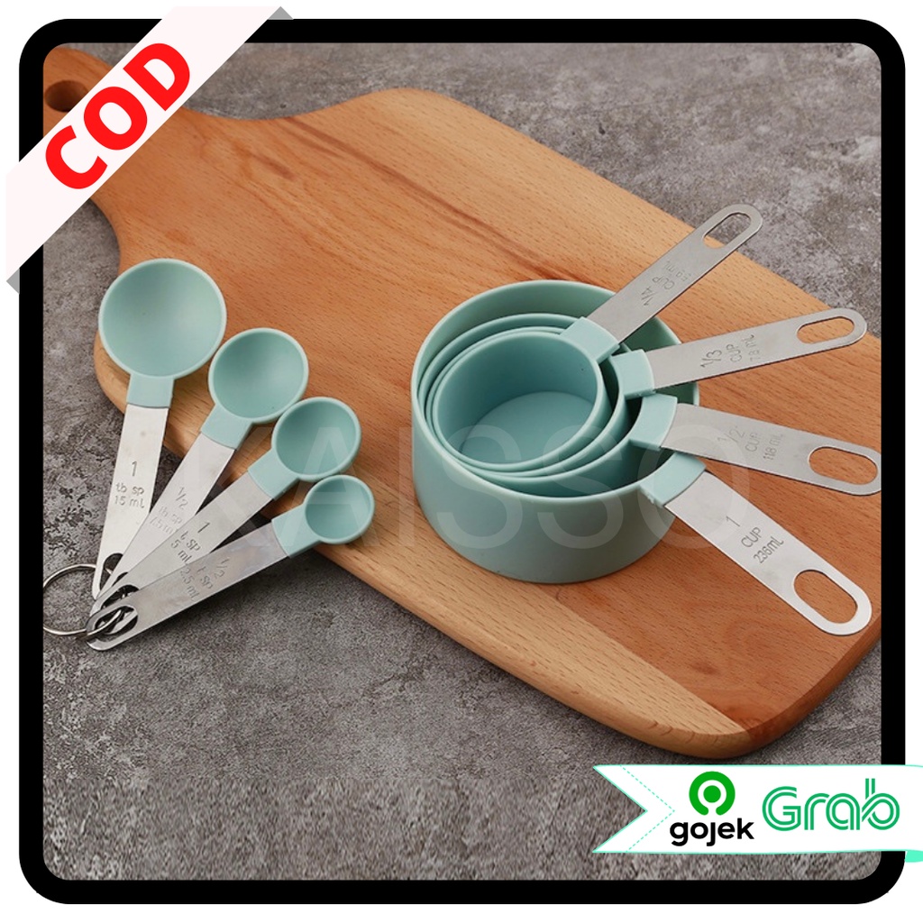 KAISSO - SENDOK TAKAR UKUR SET TAKARAN UKURAN KUE AIR BUMBU MEASURING SPOON CUP | SENDOK TAKAR SET