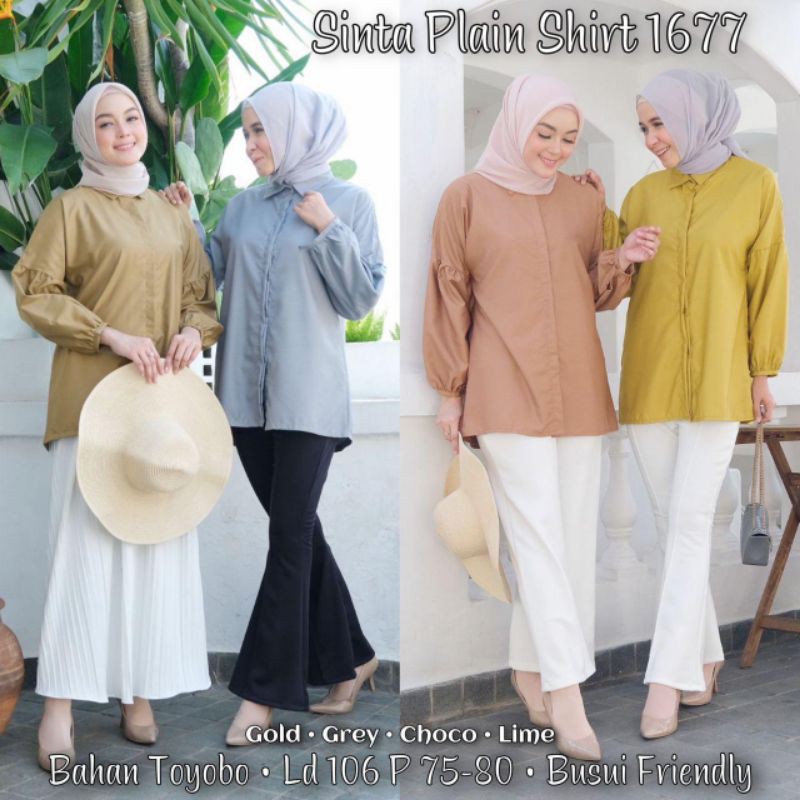 [REAL PICTURE] SINTA PLAIN SHIRT KEMEJA TOYOBO TANAH ABANG PGMTA METRO GROSIR SUPPLIER KONVEKSI