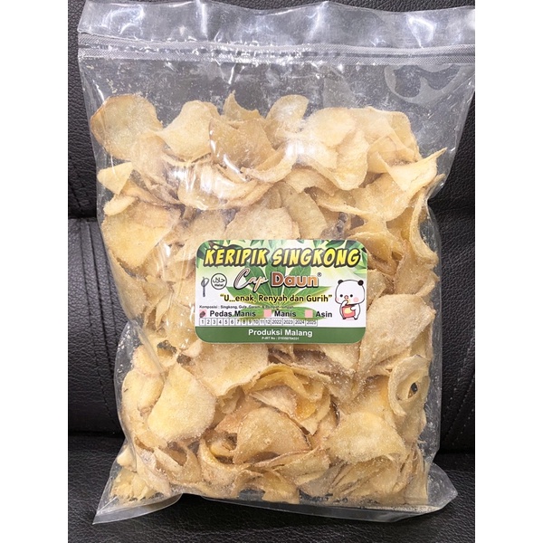 

Keripik Singkong Cap Daun Uenakk Puoll NON MSG! Bumbu Banyakk