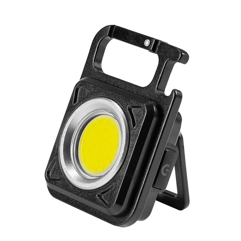 1 Set Gantungan Kunci Lampu 30 LED COB Mini Portable 4 Mode Anti Air Untuk Outdoor / Darurat / Lari / Camping