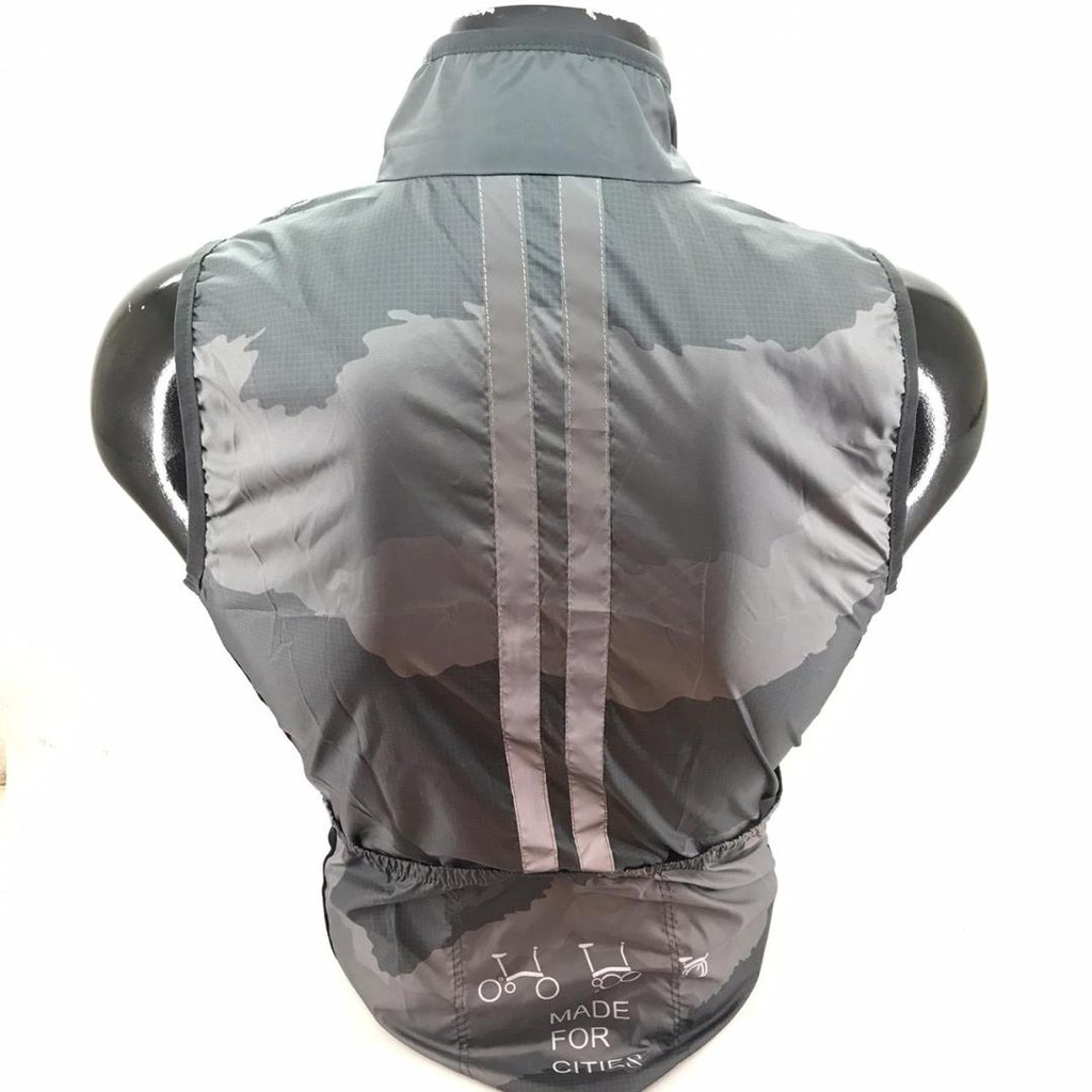 Rompi Vest Sepeda Lipat Windbreaker Pria Wanita Jaket Gowes Reflektor