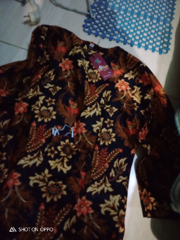 Tey-17 Batik Wanita Asj Sa Hrb026 Kenongo Kemeja Tosca Pendek