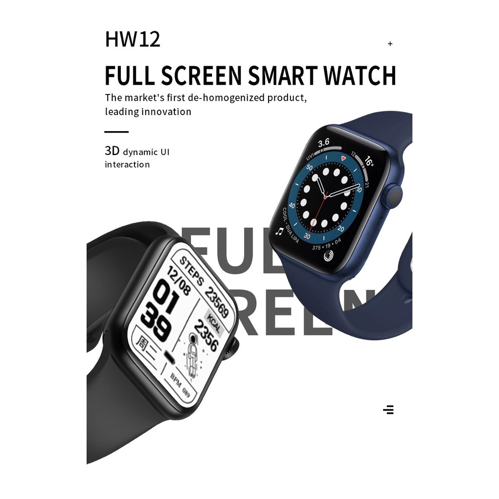 SMARTWATCH HW12 38MM SERIES 6 BLUETOOTH BISA UNTUK ANDROID &amp; IOS