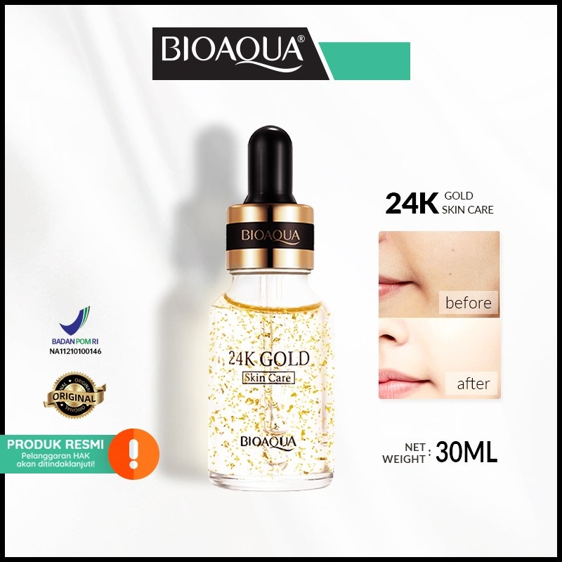 ★ BB ★ BIOAQUA 24K Gold Brightening Serum Essence 30ml - Serum Wajah Brightening - BIO AQUA