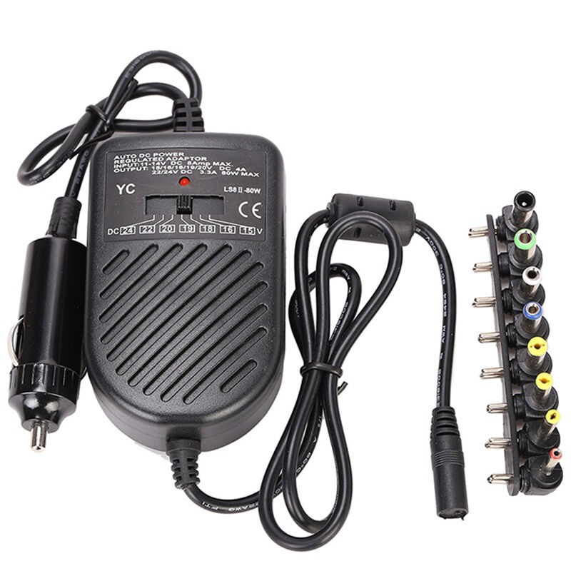 UNIVERSAL CAR CHARGER FOR LAPTOP 80 WATT