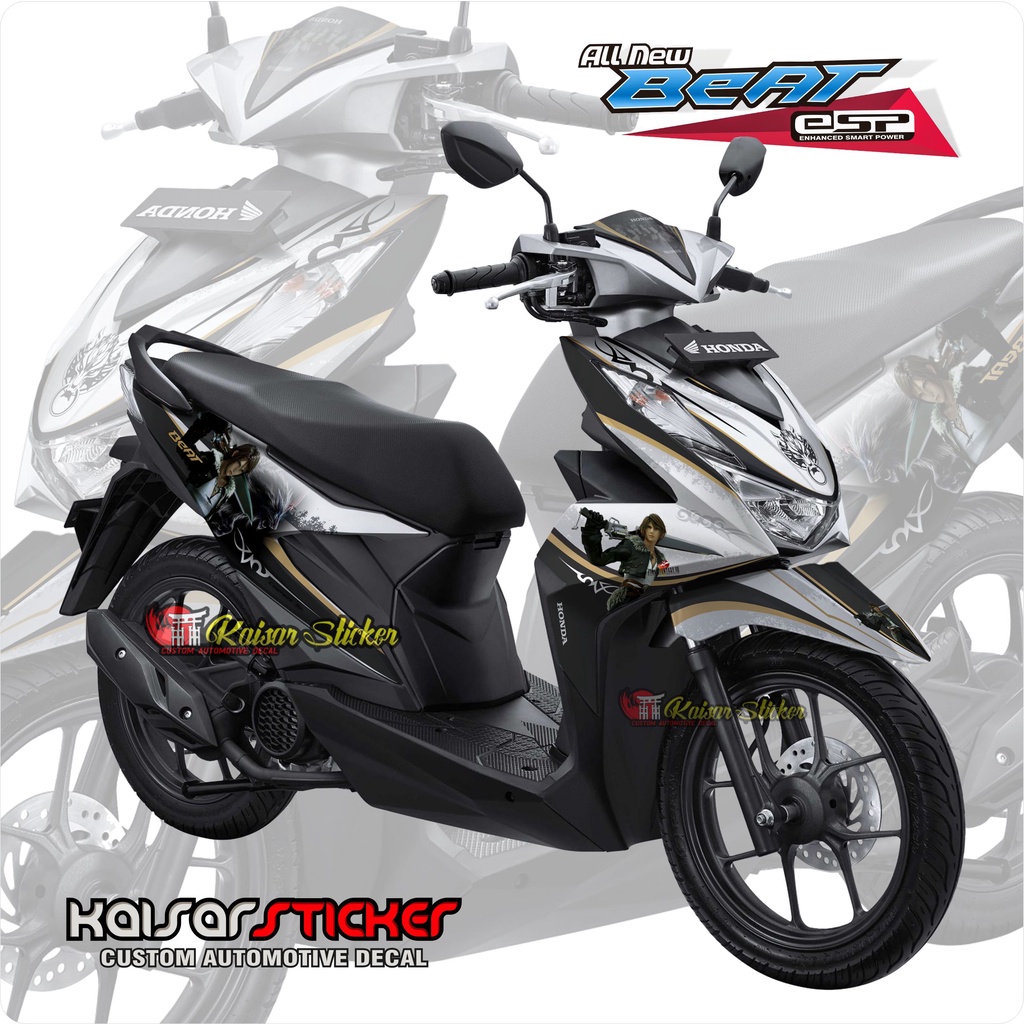 Decal Sticker Motor Full Body - Stiker Striping Beat Street Deluxe Tahun 2020/2023 Motif Anime Fanta