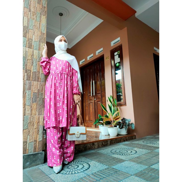 AISYAH SET TUNIK | Set Tunik Rayon | Setelan Tunik | Setelan Rayon | Setelan Wanita