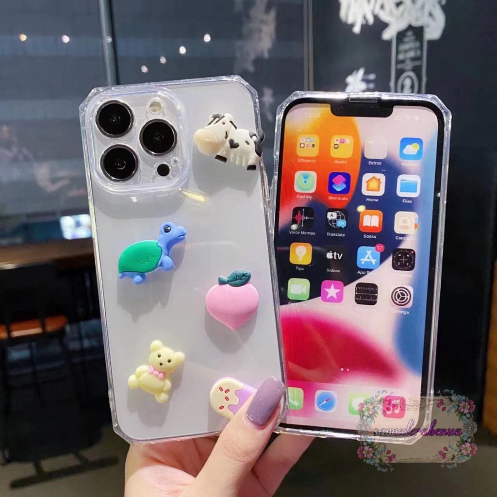 Y022 CLEAR CASE SOFTCASE CLEAR JELLY KARAKTER 3D CUTE XIAOMI REDMI 8 9 9A 9C NOTE 8 9 10 PRO SB3166