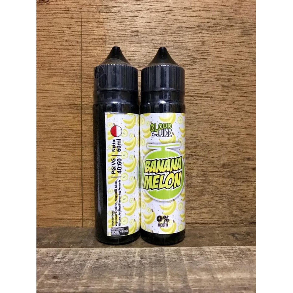 Banana Melon Cloud Ejuice 60ml 0mg liquid vape pita cukai vapor