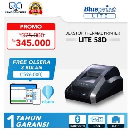 Printer Thermal POS BLUEPRINT Lite 58D / Lite58D (USB+BLUETOOTH+RJ11)