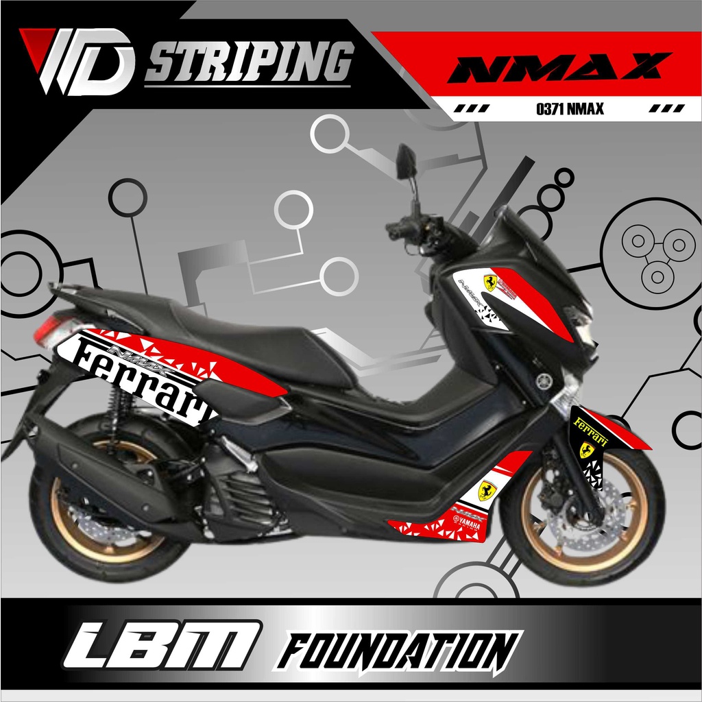 0371 Stiker Striping Yamaha Nmax Variasi Ferrari