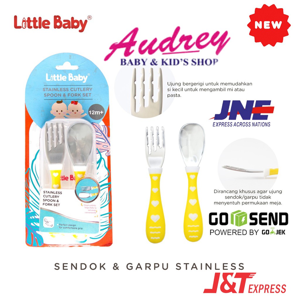 STAINLESS CUTLERY SPOON &amp; FORK SET LITTLE BABY