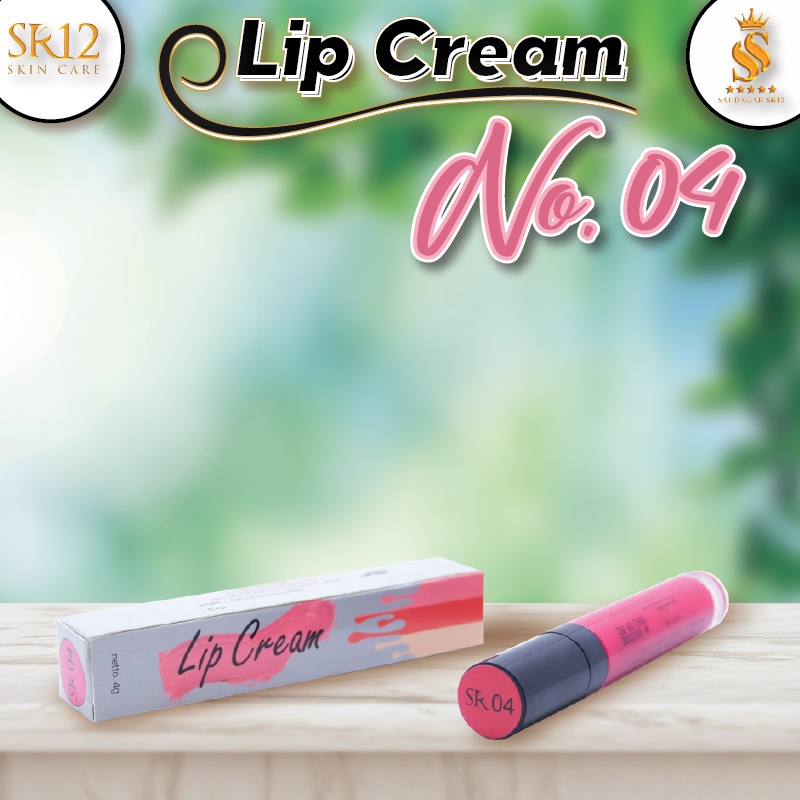 LIP CREAM PINK 04 SR12id / LIP CREAM MOIST / LIP CREAM NO PARABEN / LIPSTICK / PENCERAH WAJAH / Lip cream original / premium / berkualitas / termurah / terbaik / bagus / bpom / saudagarsr12