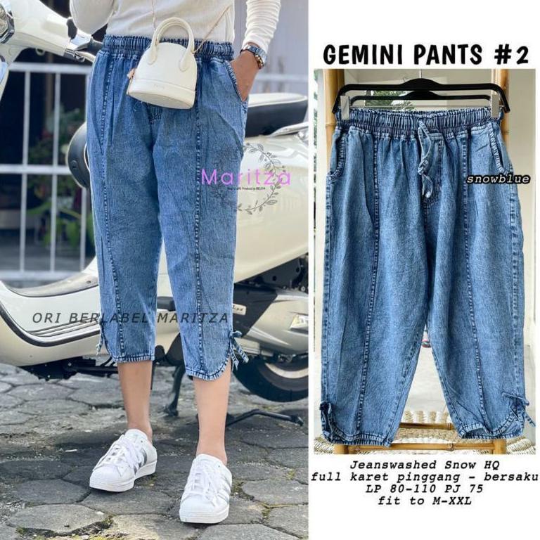 SERBA MURAH  Gemini Pants  2 Celana Baggy  Boyfriend Pendek 