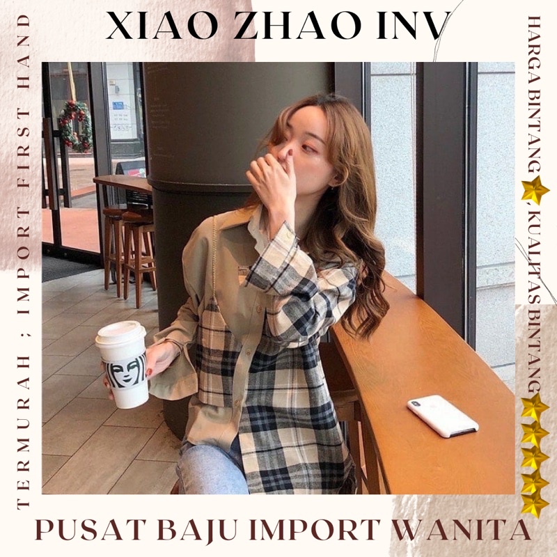 Bilqis Kemeja Crop || Kemeja Crop Wanita Kemeja Crop Kotak Kotak Kemeja Crop Wanita Korea Kemeja Wan