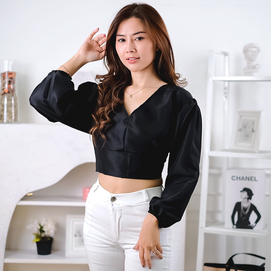 T&C.18 Fashion OOTD Wanita Blouse ADHITA / Posh Top / Atasan Blus Wanita / Blus Model Terbaru / Baju