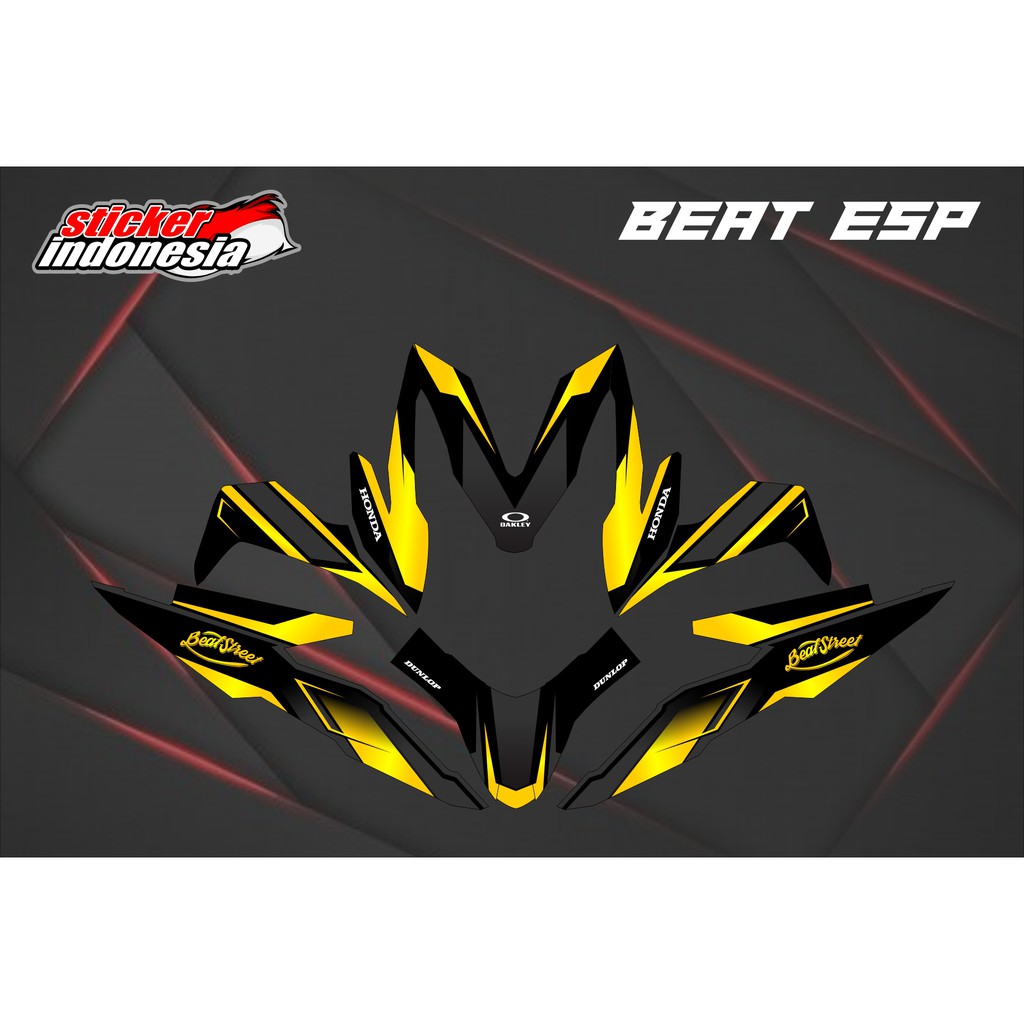 Decal Beat Esp Full Body Decal Beat Street Full Body Stiker Beat Esp Full Body HITAM KUNING