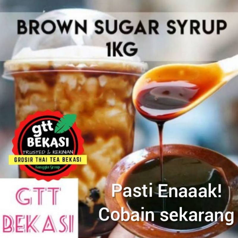 

Brown Sugar Cair Premium 1kg / Brown Sugar Syrup Sirup 1kg