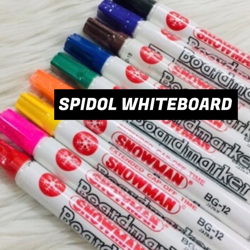 

WHITEBOARD MARKER SNOWMAN BG-12 | SPIDOL PAPAN TULIS DAPAT DIHAPUS | ECER