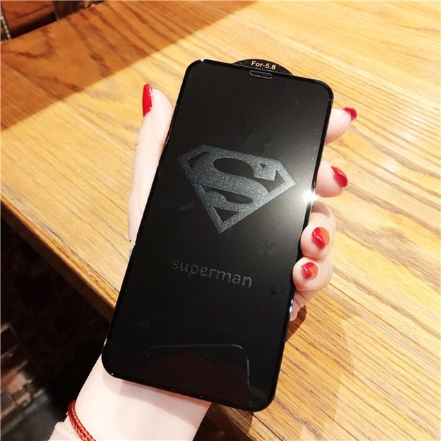 [ vhieshop ] Anti Gores IP 11PRO Tempered Glass 6D IP 11PRO MAX IP  8PLUS SUPERMAN