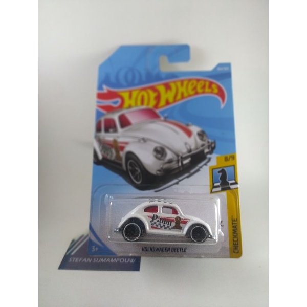 hotwheels vw beetle catur putih