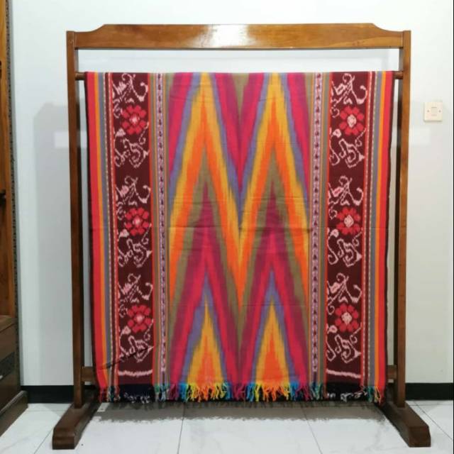 Kain Tenun Blanket Etnik Ikat Pelangi Terbaru Promo Kain Tebal
