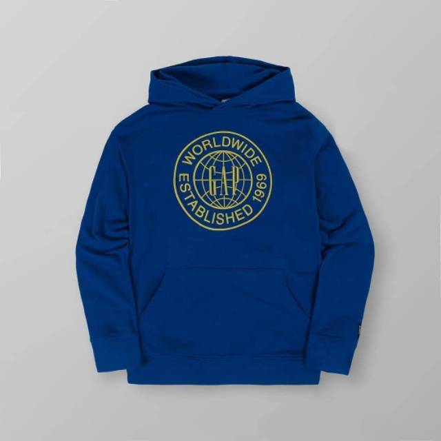GAP Pullover Hoodie Worldwide Circle Royal Blue