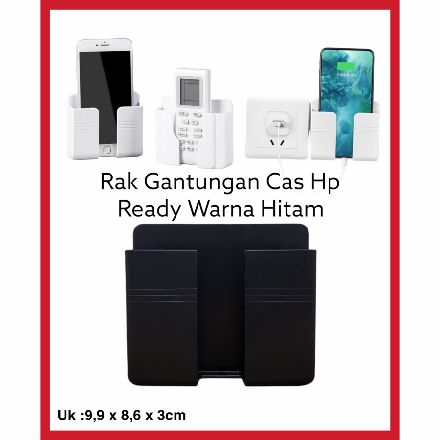 Rak Gantung HP Charger Remote Tempel Tembok