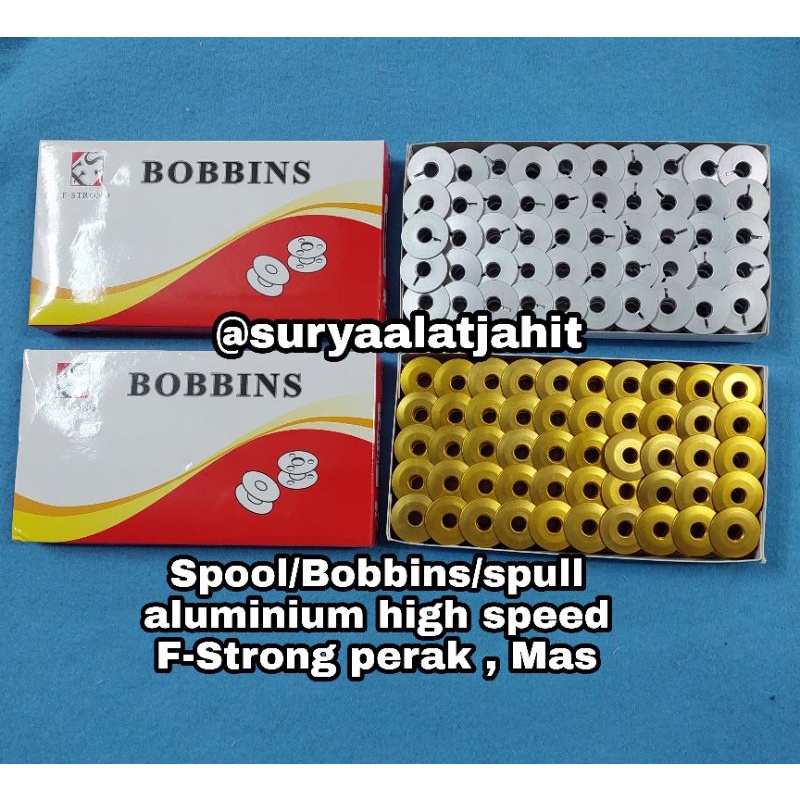 Spool/Bobbins aluminium FS high speed perak/Mas =rp.1.200/pcs