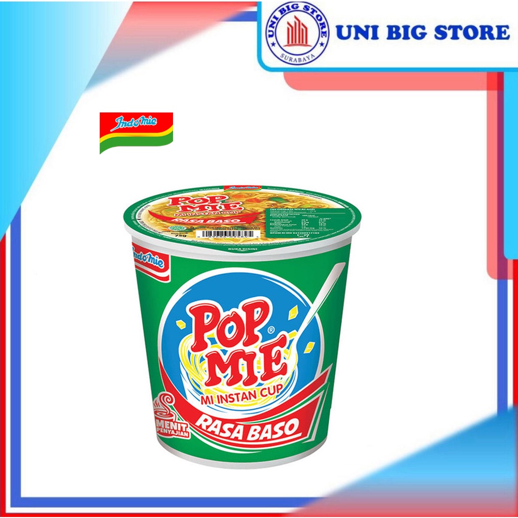 

Pop Mie Mi Gelas Rasa Baso 75 gr Instant Cup Noodle PopMie