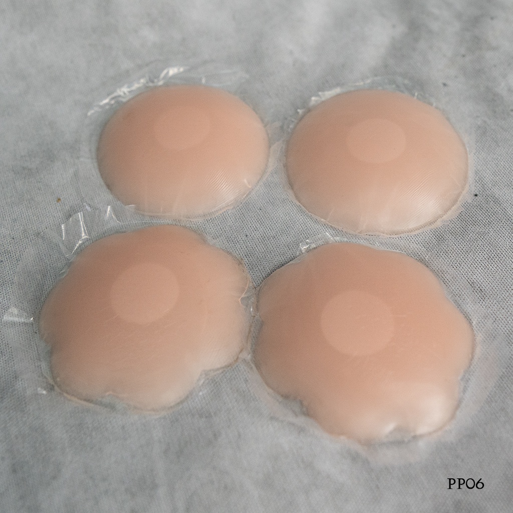 • BEBE • Sepasang Nipple Cover Pelindung Puting Silikon Pink PP06