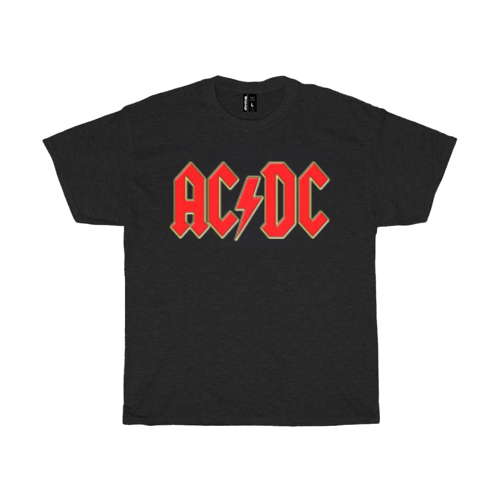 Ready Stock - Acdc Band Tshirt Logo - Regular Fit Print On Cotton Material