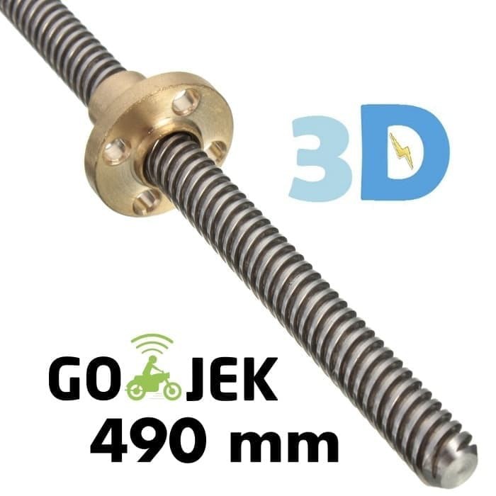 RepRap 3D Printer 8 mm Lead Screw Rod 490 mm