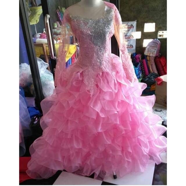 Wedding Dress organza mix brukat