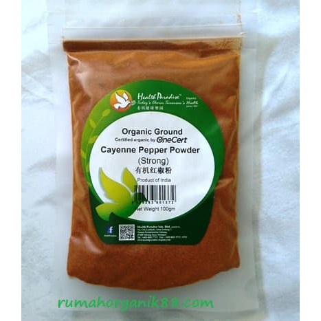 

BEST DEAL ORGANIC CAYENNE PEPPER POWDER (STRONG) BY HEALTH PARADISE 100GR !!!!!